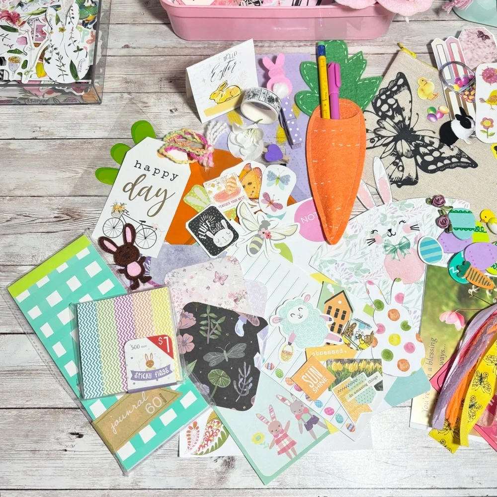 Spring Easter Junk Journal Kit & Planner Decor Supplies Scrapbook Lot Ephemera